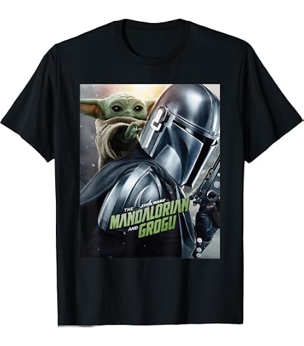 Amazon.com: Star Wars The Mandalorian Mando and Grogu Retro Style